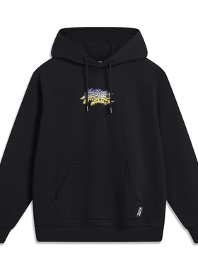 李宁2023新品LI-NING x OG_SLICK联名款宽松套头连帽卫衣AWDT443