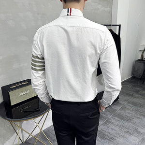 男士时尚休闲全棉牛津纺水洗衬衣衬衫228-1063-P50图片