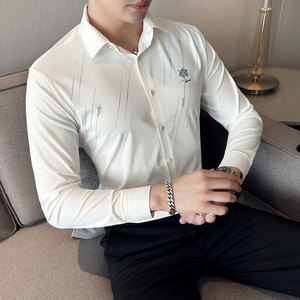 男士休闲时尚高弹力多颜色衬衫衬衣228-1067-P55图片