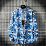 持续新增颜色！新款长袖印休闲时尚花衬衫衬衣228-1025-P32，男装衬衫，星座228