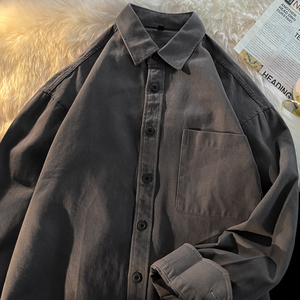 男士休闲宽松时尚长袖衬衫衬衣228-915-P39图片