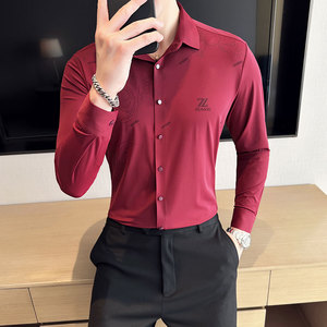 男休闲时尚高弹力多颜色衬衫衬衣228-1068-P55图片