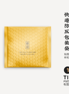 J598高端logo提案快递防压小包装袋VI样机模板psd智能贴图mockup