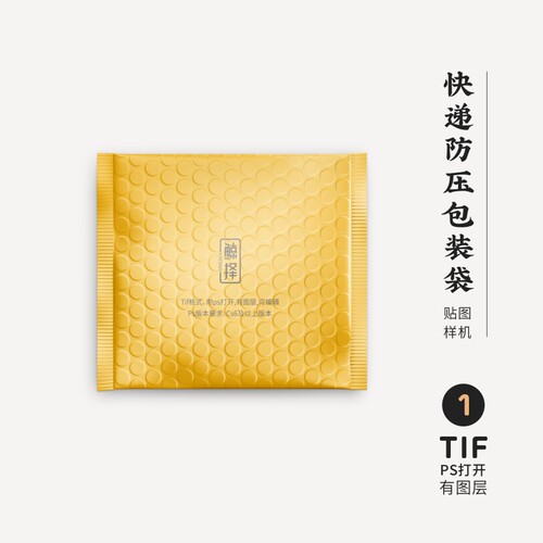 J598高端logo提案快递防压小包装袋VI样机模板psd智能贴图mockup