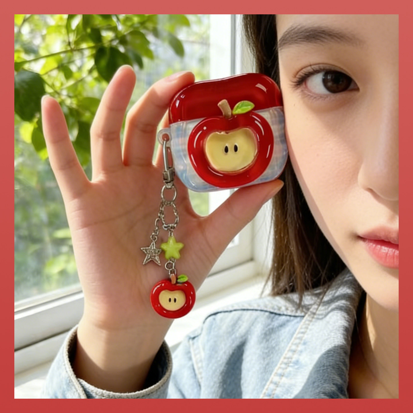ins风红色苹果适用airpodspro2保护套耳机壳新款三代a