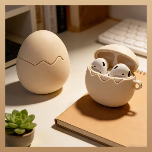 ins创意搞怪鸡蛋airpods4保护套airpod3适用苹果pro耳机壳二代无线蓝牙第三代ipods2软壳airpodpro四5五代盒
