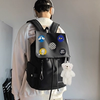 Черный [Отправить стыд медвежьи кулон+значок LH5]