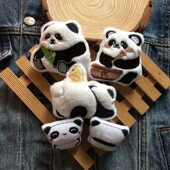 新款 熊猫胸针可爱毛绒别针干饭打工带娃熊猫花花周边小礼物