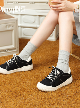 Pansy盼喜日本帆布鞋好穿脱休闲百搭透气超轻舒适板鞋2026年