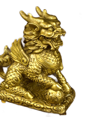 麒麟纯铜八卦客厅卧室摆件