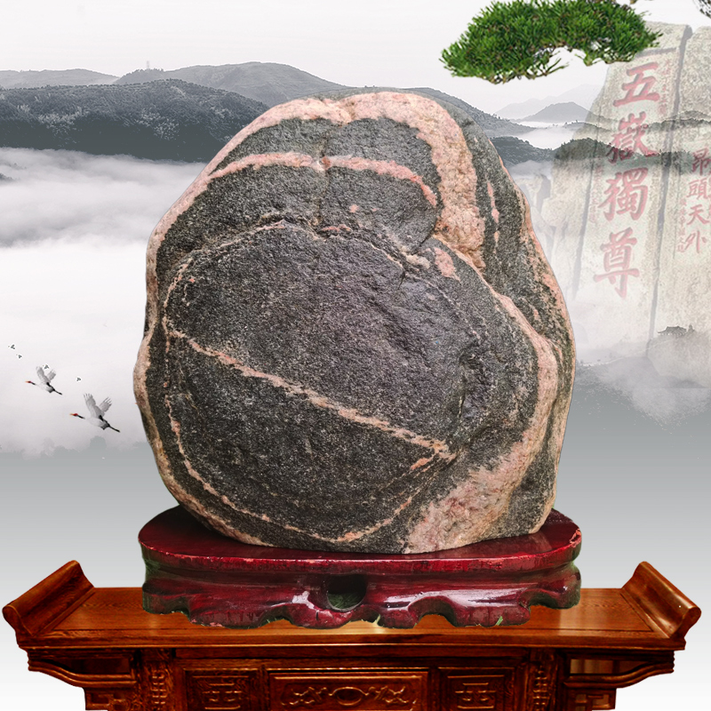 泰山石敢当原石补角靠山招财宅镇过门 客厅庭院203040cm摆件