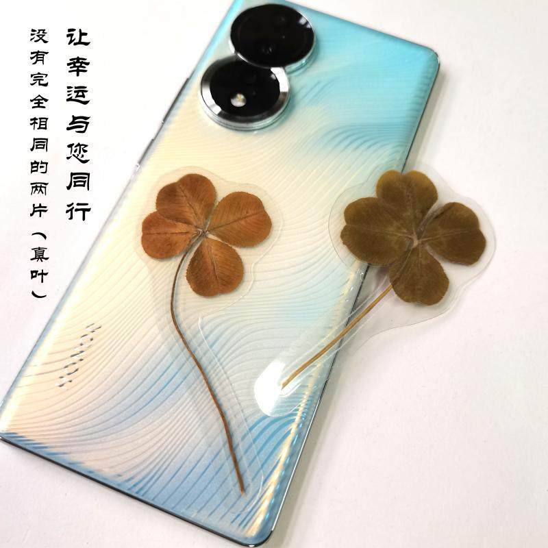 四叶五叶草幸运草标本手机壳饰品书签中高考学生男女友情人节礼物