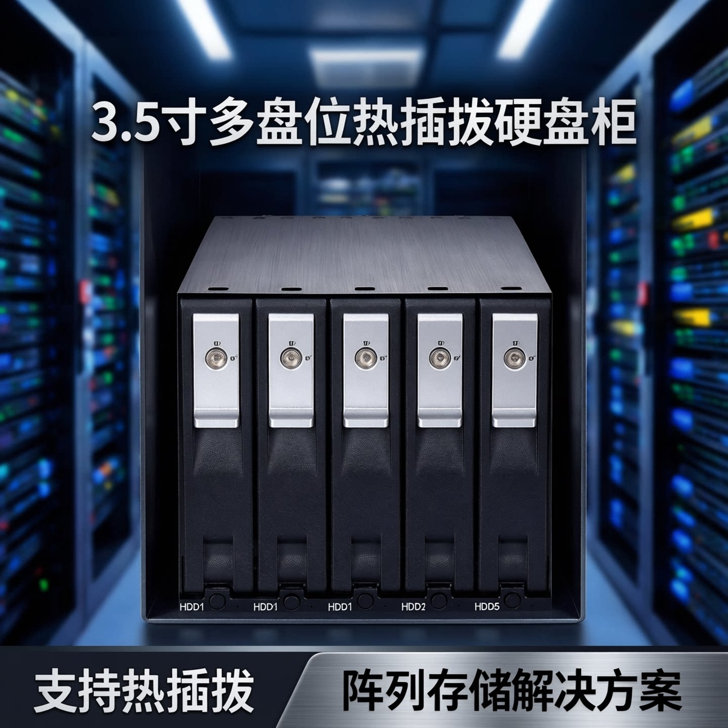 Unestech3.5寸多盘位硬盘笼 光驱位SATA硬盘盒 热插拔阵列硬盘柜