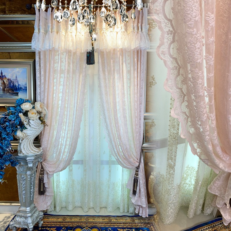 窗帘2024年新款卧室客厅飘窗纱帘透光不透人少女纱幔挂钩式儿童房