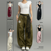 ROKBBK－K 布韩街舞潮牌宽松嘻哈hiphop运动长裤 女爵士jazz跳舞潮