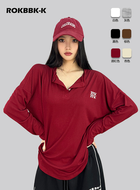ROKBBK－K/布韩街舞潮牌慵懒多色嘻哈爵士舞上衣女宽松hiphop长袖