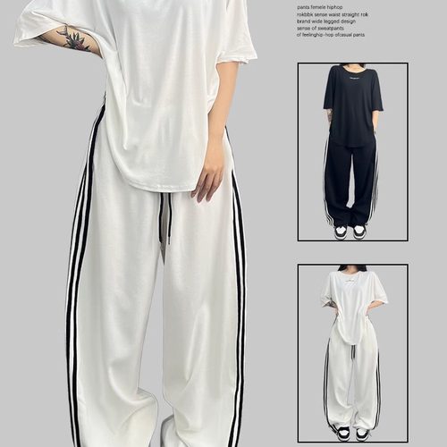 自然腰街舞潮牌布韩长裤