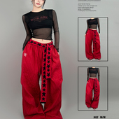 女运动jazz服装 ROKBBK－K 布韩街舞潮牌跳舞爵士hiphop休闲长裤