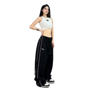 ROKBBK－K/布韩街舞潮牌刺绣线条爵士跳舞hiphop女运动jazz长裤潮