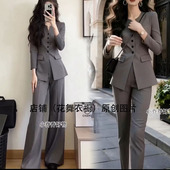 两件套职场穿搭时尚 通勤干练风西装 收腰显瘦修身 女春季 显瘦潮 套装