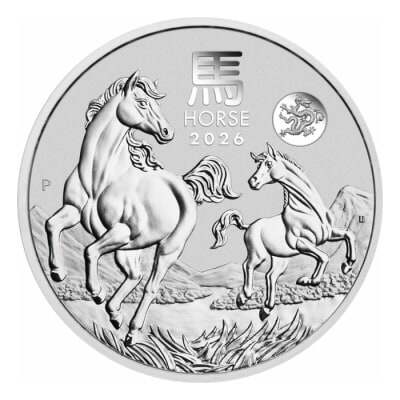 2026 澳洲農曆生肖系列 III - 马年 9999銀幣 1盎司 （飛龍加鑄版