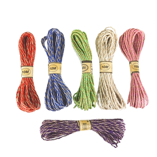 彩色编织麻绳双色礼盒包装捆扎装饰绳子多股手工DIY材料工艺麻线