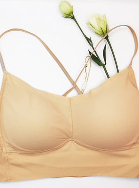 素思玛美背文胸细吊带少女无钢圈柔软舒适不勒肤黑色打底FC72111