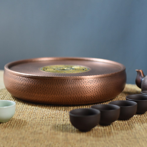 紫铜茶盘紫铜茶洗壶承