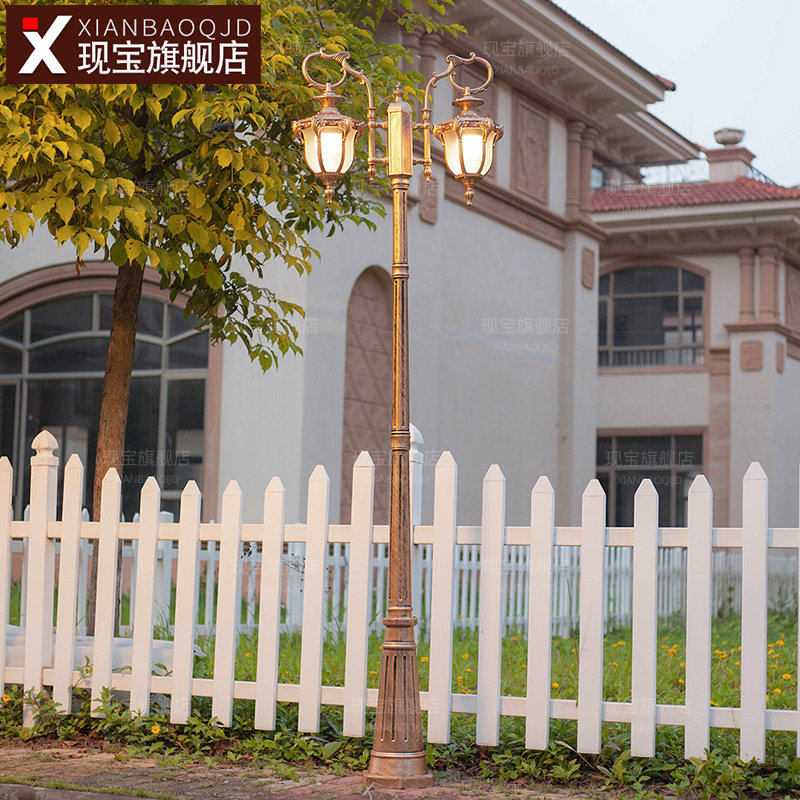 欧式路灯家用220v超亮户外庭院子3米小区防水花园别墅高杆景观灯