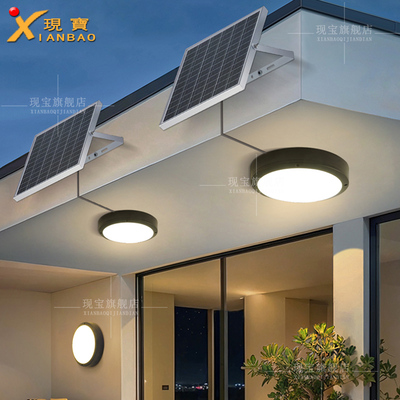 户外吸顶灯防水防虫庭院阳台屋檐雨棚太阳能感应大门阳光房专用灯