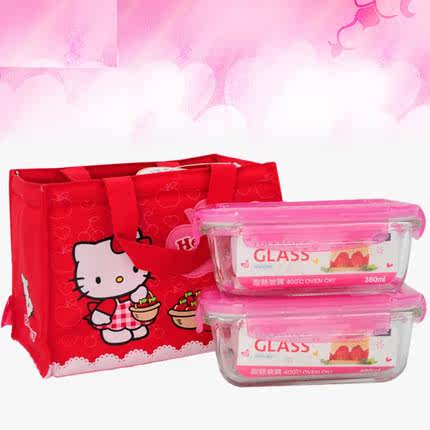 Lock &amp; Lock hellokitty Heat Glass Easy Lunch box student capacity microwave Bento Box Lunch boxin the Tableware , Fresh container/Fresh Containers , Crisper  category - from Buy2taobao.com to provide professional Taobao agent buy service