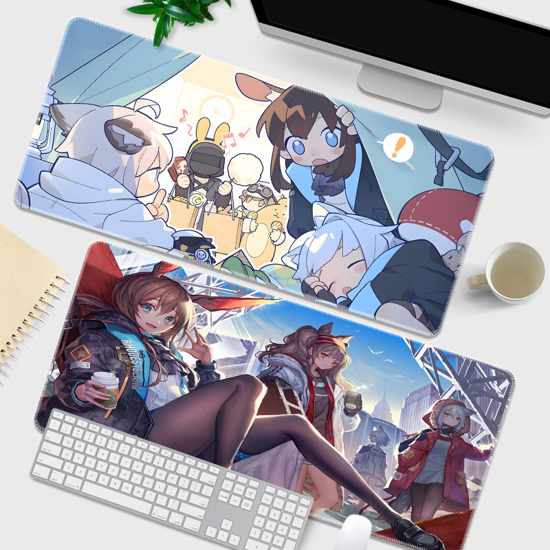 明日方舟鼠标垫超大号定制电脑二次元游戏电竞防滑电脑键盘垫子