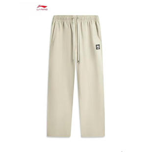 李宁男宽松卫裤 直筒冰感舒适吸湿排汗AKLV217 反伍BADFIVE25年新款