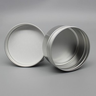 圆形铝盒茶叶蜡烛糖果紫草膏化妆品食品级分装盒收纳盒螺纹小铝罐