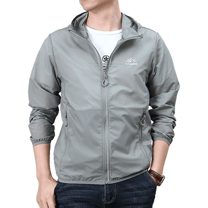 外套男夏季新款时尚轻薄大码宽松防晒皮肤衣连帽舒适弹力钓鱼服潮