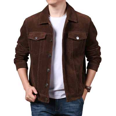 灯芯绒外套jpdun翻领春秋季宽松