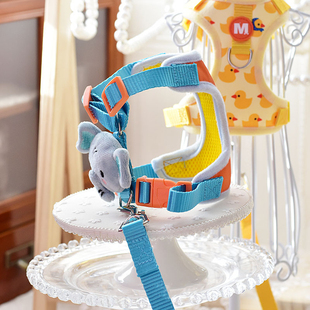 狗狗牵引绳胸背带背心式遛狗专用小型犬防挣脱博美小狗牵狗绳幼犬