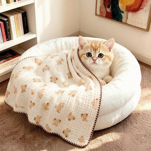 猫毯子踩奶冬天猫咪专用小被子小奶猫金渐层幼猫冬季保暖美短起司