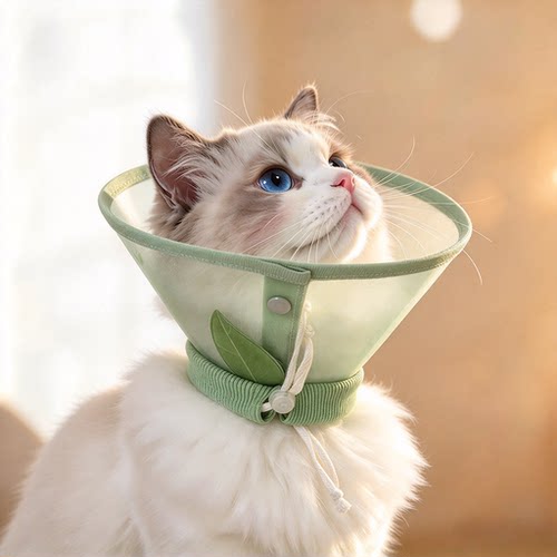 伊丽莎白圈猫咪软圈防舔头套布偶猫透气舒适术后保护颈软宠物用品