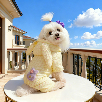 比熊衣服2025新款冬狗狗保暖冬装约克夏泰迪加厚冬季防掉毛四脚衣