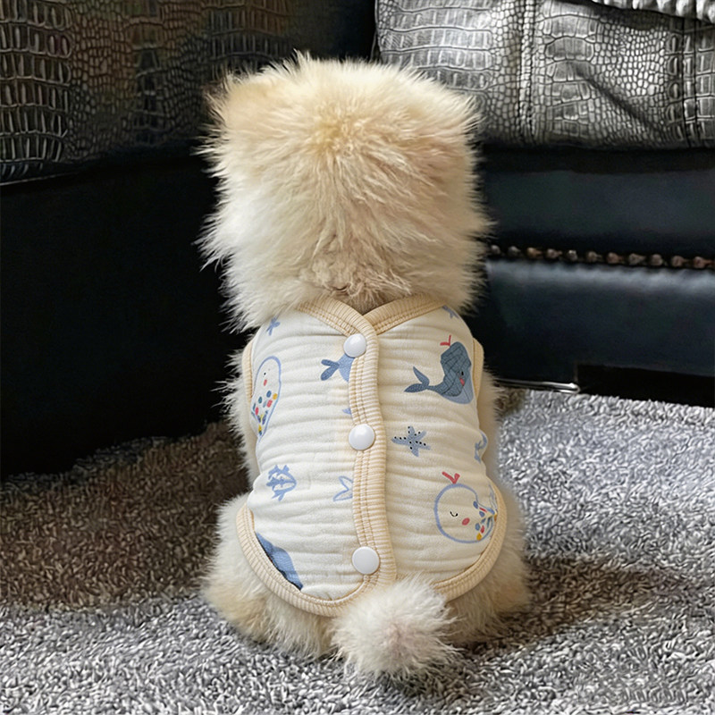 狗狗衣服2026新款春装小型犬夏天比熊外出按扣式背心泰迪可爱薄款图片