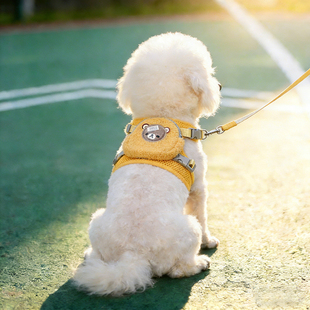 狗牵引绳狗狗胸背带式狗绳小型犬可调节小狗牵狗绳幼犬专用工字型