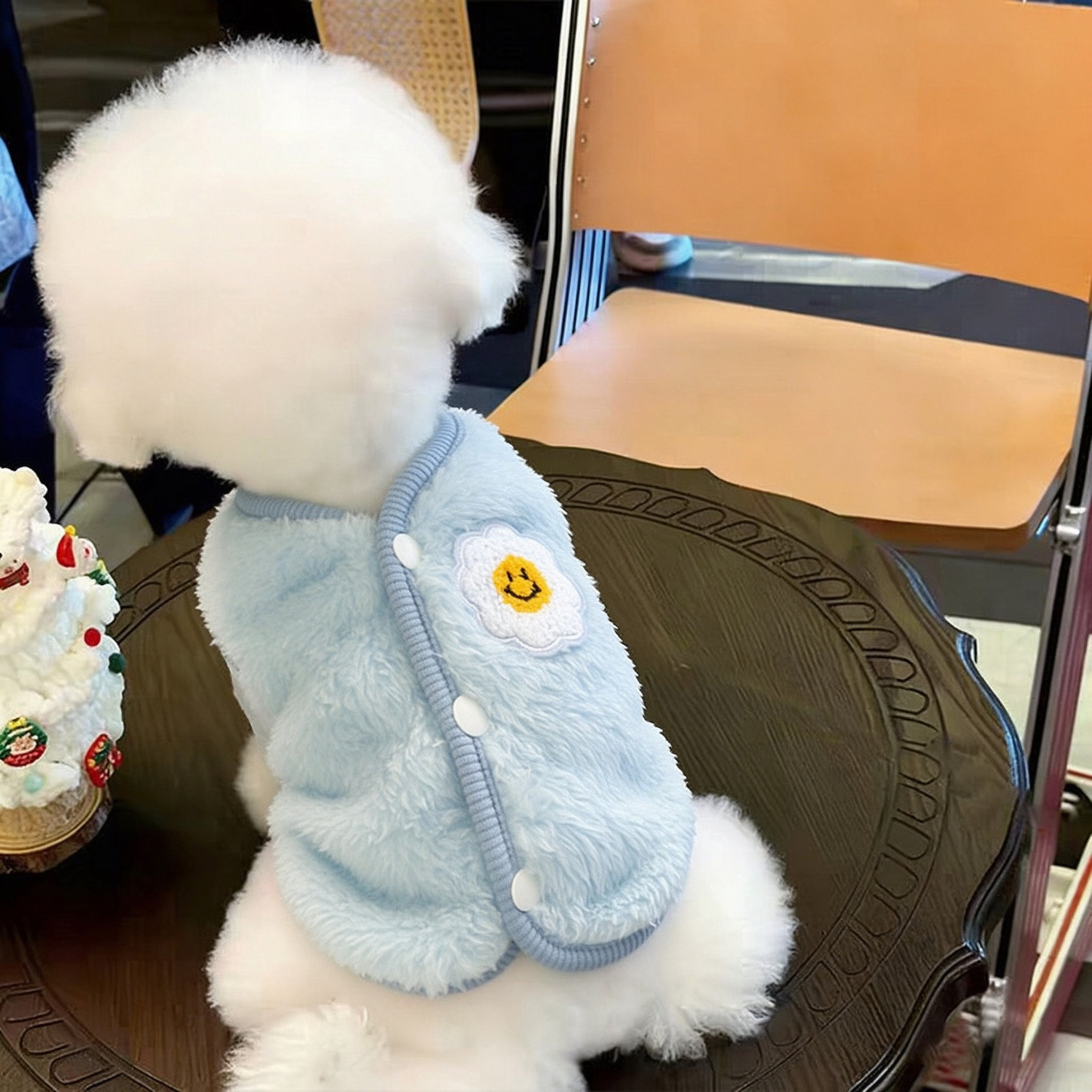 狗狗衣服小型犬秋季简约休闲风按扣秋冬装高颜值小狗秋天比熊泰迪