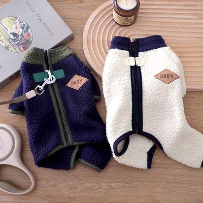 狗衣服2025新款宠物小狗冬泰迪博美小型犬保暖可牵引加厚四脚绒衣