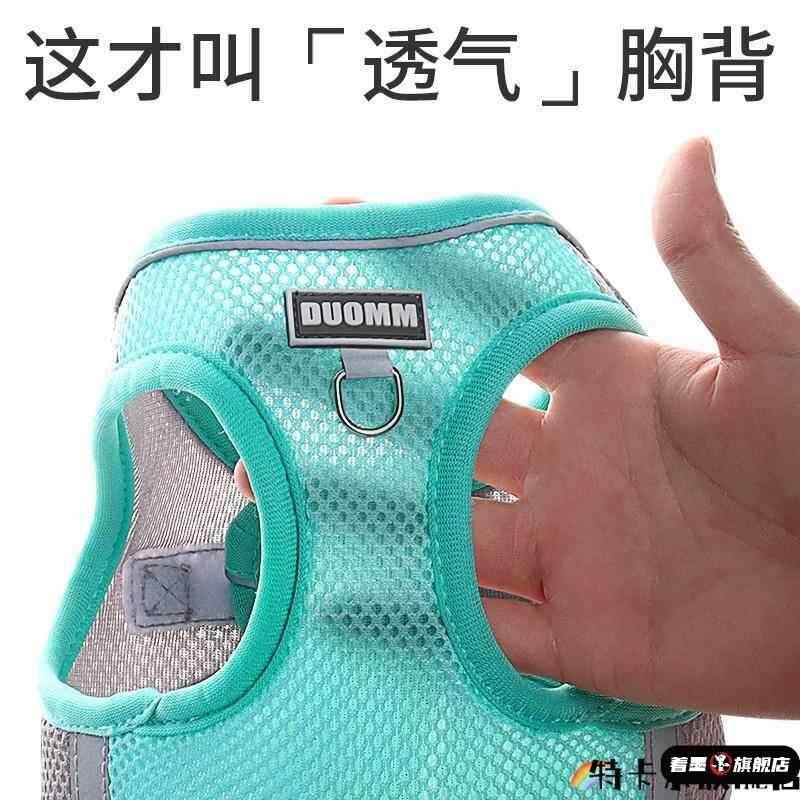 小狗狗牵引绳小型犬网红款透气专用狗绳高颜值可调节遛狗绳背心式