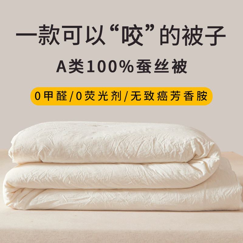 桐乡正品蚕丝被100桑蚕丝被子母被二合一拉链款春秋被芯双人冬被