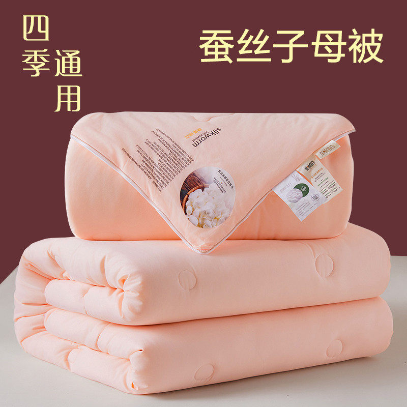 手工蚕丝被桑蚕丝被子母被二合一拉链款春秋被芯双人冬被四季通用,床上用品,蚕丝被,淘宝优惠券,粉丝福利购,淘宝优惠卷