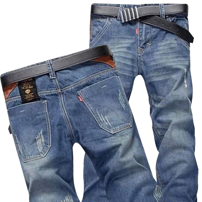 修身直筒休闲百搭牛仔裤