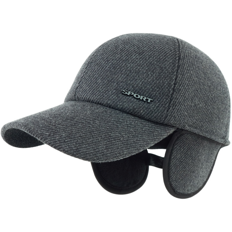 护耳加厚绒棒球帽逛街男冬季帽子