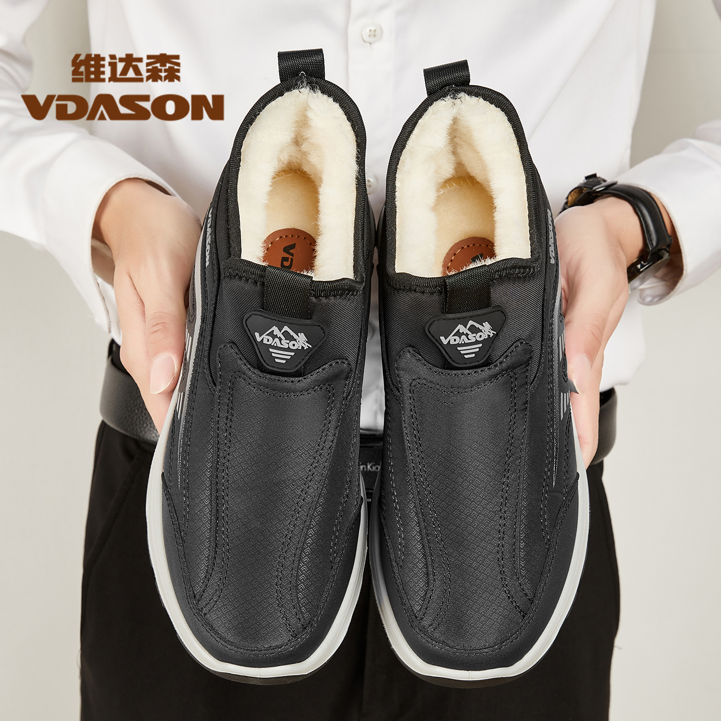 冬季棉靴加绒加厚防滑保暖